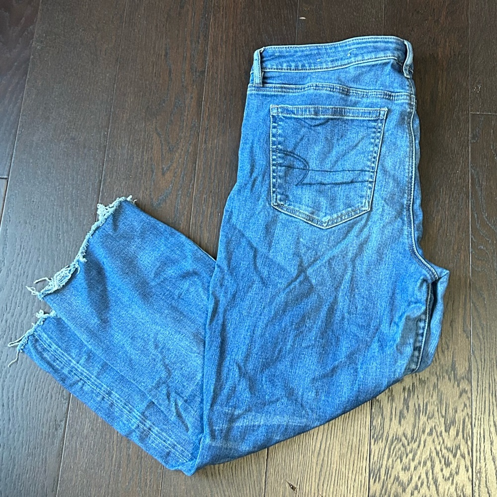 American Eagle Hi-Rise Crop Flare Jeans - Size 16 Short